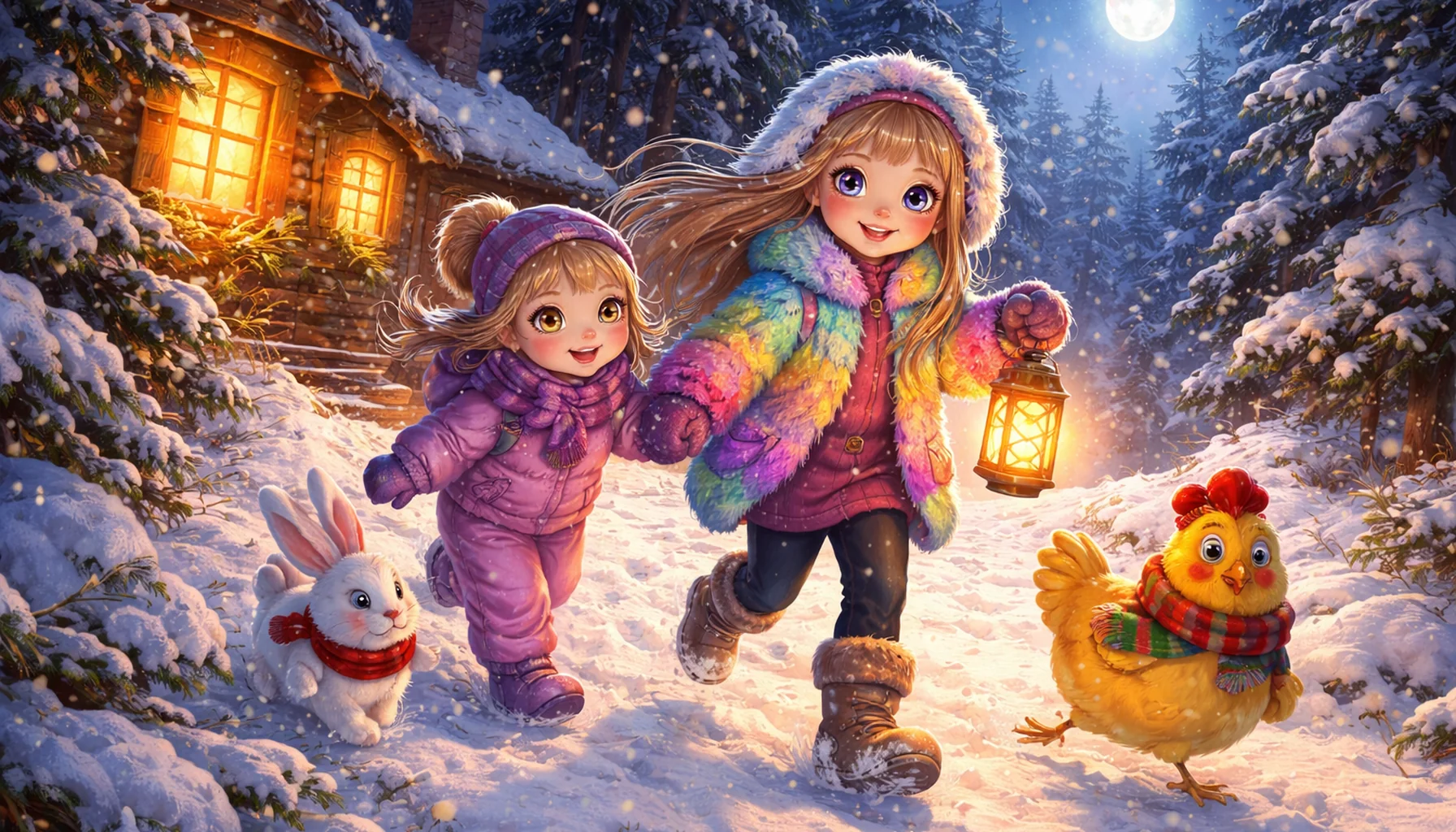 Zoe and Aurora's Snow Path
